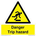 Danger Trip hazard Text: 